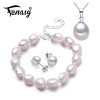 FENASY Natural Pearl Bracelet necklaces &amp; pendants Earrings Jewelry Sets for Women Pearl Necklace/Earring/Bracelet Wedding
