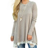 Femme Autumn Blouse Casual Women Blouses Tops Loose Shirts Winter 2018 Basic Lace Shirt Track Jumper Tunic Long Blusas GV184