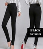 Female Oversized Trousers for work office Autumn Winter plus size velvet Trousers warm Elastic Pencil Pants Elastic Waist Pants