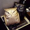 Female Owl Backpack Women Shoulder Bag Girls Black PU Leather School Bags Backpacks Women Backpack