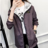 FEKEHA 2018 Autumn Women Bomber Basic Jacket Pocket Zipper Hoodies Women Two Side Wear Cartoon Print Outwear Loose Coat