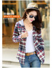FEKEHA M-XXL 2018 Ladies Blouses Summer Two Pockets Casual Cotton Hoodies Plaid Shirts Women Cotton Blusas Feminina Women Tops