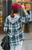 FEKEHA M-XXL 2018 Ladies Blouses Summer Two Pockets Casual Cotton Hoodies Plaid Shirts Women Cotton Blusas Feminina Women Tops