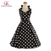 2017 new style Summer Womens Plus size 50s 60s Retro robe Vintage Rockabilly Party Cocktail Dresses Polka Dots Pin up clothing 2017 new style Summer Womens Plus size 50s 60s Retro robe Vintage Rockabilly Party Cocktail Dresses Polka Dots Pin up clothing