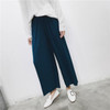 2017 New Spring Summer Womens Fashion Thin Chiffon Wide Leg Pants Pleated Elastic High Waist Cropped Trousers Casual Loose Pants 2017 New Spring Summer Womens Fashion Thin Chiffon Wide Leg Pants Pleated Elastic High Waist Cropped Trousers Casual Loose Pants