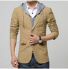 2017 new spring mens hooded blazer suit jacket casual men slim fit blazers cotton jacket black and gold blazer masculino 2017 new spring mens hooded blazer suit jacket casual men slim fit blazers cotton jacket black and gold blazer masculino