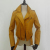 2017 New spring Autumn Women PU Leather Jackets Lady Slim Fit Motorcycle Zipper Coat Drop Shipping Ginger yellow hot sale SML