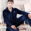 2017 New Spring Autumn Winter coral fleece Men Sleepwears Male Set plus size XXXL Thick flannel lounge long-sleeve Pajama Sets