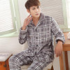 2017 New Spring Autumn Winter coral fleece Men Sleepwears Male Set plus size XXXL Thick flannel lounge long-sleeve Pajama Sets