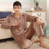 2017 New Spring Autumn Winter coral fleece Men Sleepwears Male Set plus size XXXL Thick flannel lounge long-sleeve Pajama Sets