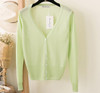 2017 Summer Cardigans Women V Neck Long Sleeve Knitted Thin Sweater Candy Sheer Cardigan Sun Protection Coat Air Conditioning