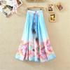 2017 Summer Bohemian Long Skirt Chiffon Vintage Faldas Largas Elegant Print Saia Longa Ladies Casual Maxi Skirts Women Clothes 2017 Summer Bohemian Long Skirt Chiffon Vintage Faldas Largas Elegant Print Saia Longa Ladies Casual Maxi Skirts Women Clothes