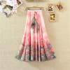 2017 Summer Bohemian Long Skirt Chiffon Vintage Faldas Largas Elegant Print Saia Longa Ladies Casual Maxi Skirts Women Clothes 2017 Summer Bohemian Long Skirt Chiffon Vintage Faldas Largas Elegant Print Saia Longa Ladies Casual Maxi Skirts Women Clothes