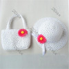2017 Summer Baby Kids Fashion Cute Sun Hat Headwear Girls Kids Straw Hat Cap Beach Hats Bag Flower Tote Handbag Bags Suit