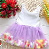 2017 Summer Baby Girl Dress Kids Baby Girls Clothing Dresses Beautiful Flower Dress Sleeveless Tutu Princess Dress