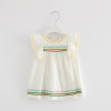 2017 Summer Baby Dress Cotton Infant Girl Dresses Ruffles Toddler Baby Girl Clothes white 0-2T