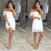 2017 Summer Autumn Dress Sexy Casual Off Shoulder Lace Dress Elastic waist Dress Plus Size Women Clothing Party Dresses Vestidos