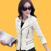 2017 Sale Top Fashion Full Chaquetas De Cuero Mujer Large Size Womens Leather Jacket Fashion V-neck Motorcycle Female Pu Zipper