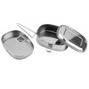 Free Shipping Stainless Steel Bento Box Student Tableware Portable Dinner Bucket Food Container Kitchen Dinnerware