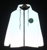 Free shipping Spring autumn women men 3m reflective jacket windbreaker hooded coat sportwear jacket men