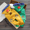 Free shipping Spring Autumn male female child denim bib pants baby hooded casual bib pants
