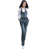 Free Shipping Rompers Womens Jumpsuit 2016 Fashion Overalls Jeans Female Playsuit ol Straight Trousers Plus Size XL Cotton Pants