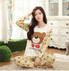 Free shipping Pajama Sets Long Sleeve women Sleepwear Autumn spring Carton Cotton Pajamas Mujer Women Home Clothes Wholesale