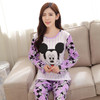 Free shipping Pajama Sets Long Sleeve women Sleepwear New 2017 spring Carton Cotton Pajamas Mujer Women Home Clothes Wholesale