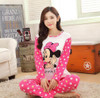 Free shipping Pajama Sets Long Sleeve women Sleepwear New 2017 spring Carton Cotton Pajamas Mujer Women Home Clothes Wholesale