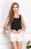 Free Shipping New 2018 Fashion Women Chiffon Sleeveless Shirt Vest Vest Tank Tops Blouse Waistcoat 7