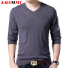 LONMMY Plus size 5XL 6XL 7XL Sweater men v neck Fashion Mens pullover sweater mens knitted sweaters Casual pullover 2017 Autumn