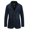 LONMMY Cowboy blazer jeans jacket men 80% Cotton Denim jacket men blazer Suits for men jaqueta Brand-clothing Casual M-4XL