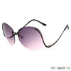 LongKeeper Sunglasses Cramilo Vintage Metal Retro Women Rimless Oversize Sunglasses Tint Lens Brand Designer UV400 AB256