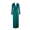 Long Trench Coat For Women Plus Size Tunic Long Sleeve Soft Silk Satin Coats Ladies Open Front Tie Waist Casual Long Outerwear