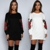 Long Sleeve Hoodie Sweatshirts Flower Cotton New Pullover Sweatshirt Tops Clothes Fashion Women Ladies Clothing Casual