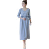 Long Sleeve Dresses For Pregnant Women Nursing Maternity Dress Feeding Clothes Breastfeeding Pregnancy Clothing Autumn Winter