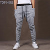 Casual Men Pants Hot Sale Unique Big Pocket Hip Hop Harem Pants Fitness Clothing Quality Outwear Casual Men Joggers