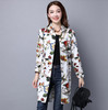 Casual Long Sleeve Shirt Women Autumn New Fashion Floral Print Cotton Linen Blouses Plus Size Women Top With Pockets T64805