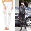 Casual Leggings Women Fitness Leggings Color Block Autumn Winter Workout Pants New Arrival Mesh Insert Leggings 6001