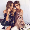 Casual Blouse Loose Sexy Women's Off Shoulder Tops Long Sleeve Shirt Flower Casual Blouse Loose Sexy Women's Off Shoulder Tops Long Sleeve Shirt Flower