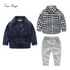Casual Baby Boys Clothes Sets Gentleman Suit Toddler Boys Clothing Sets 3PCS Coat+Long Sleeve Shirt +pants Kids Clothes Casual Baby Boys Clothes Sets Gentleman Suit Toddler Boys Clothing Sets 3PCS Coat+Long Sleeve Shirt +pants Kids Clothes