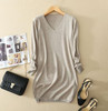 Cashmere long sweater 2018 Autumn Winter women sweaters and pullovers Sexy V-Neck Knitted Sweater Women Tops Pull Femme Hiver