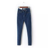 2017 Vintage Mom Fit High Waist Jeans Elastic Femme Women Washed Blue Denim Skinny Jeans Classic Pencil Pants C3553
