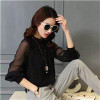 2017 Top Women's Shirt Blouse Ruffles Collar Blouses Chiffon Tunic Tops Blusa Long Sleeve Big Size Clothes for Women