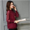 2017 Top Women's Shirt Blouse Ruffles Collar Blouses Chiffon Tunic Tops Blusa Long Sleeve Big Size Clothes for Women