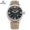 2017 Top Luxury Brand MEGIR Sports Watches Men's Quartz Chronograph Big Dial Clock Leather Wrist Watch relogio masculino relojes
