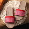2017 Summer Unisex New Linen Slippers Couples Bedroom Indoor Shoes Anti-skid slippers