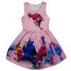2017 Summer unicorn Dresses for Girls Princess Birthday Party Dress Children Trolls Costume Kids Clothes Vestido 3-10Y