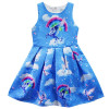 2017 Summer unicorn Dresses for Girls Princess Birthday Party Dress Children Trolls Costume Kids Clothes Vestido 3-10Y