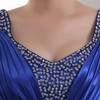 LANSITINA Satin Floor-Length Bridesmaid Gown Cheap A-Line Beading Pleat Zipper Back Party Prom Dresses Junior Bridesmaid Dresses